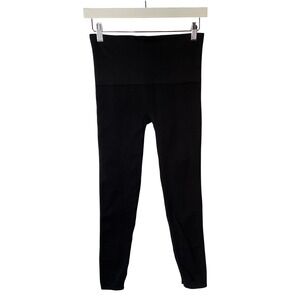 Spanx Look At Me Now Seamless Leggings Black High Waist Womens Large